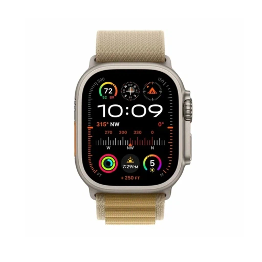 Умные часы Apple Watch Ultra 2 2024 GPS + Cellular 49mm Natural Titanium Case with Tan Alpine Loop - M (MX4F3)